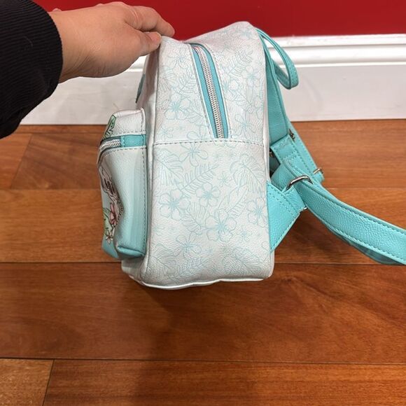 Loungefly Disney Lilo And Stitch Hibiscus Flowers Sketch Mini Backpack - Picture 7 of 11